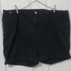 Black cotton shorts